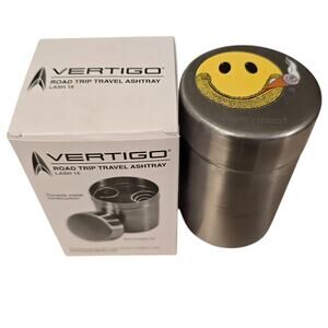 Vertigo by Lotus Road Ashcan Trip Travel Ashtray Cigars International Logo